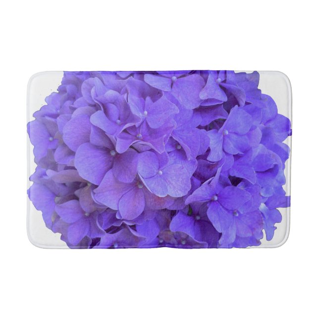 Lavender lilac lila Hydrangeas violette Blumen Badematte (Vorderseite)
