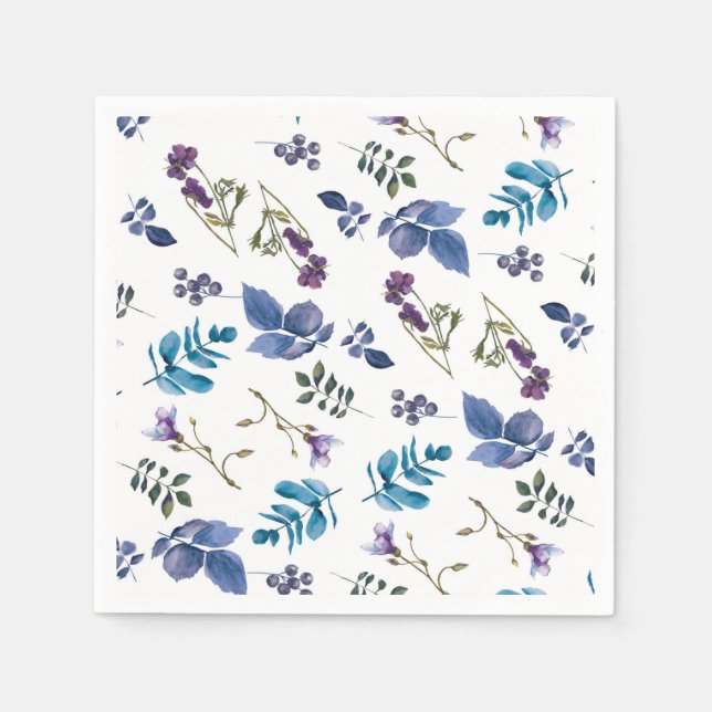 Lavender Lilac Lila Iris Frühlingsfloral Chic Serviette (Vorderseite)