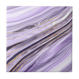 Lavender Lilac Marble flow Fliese