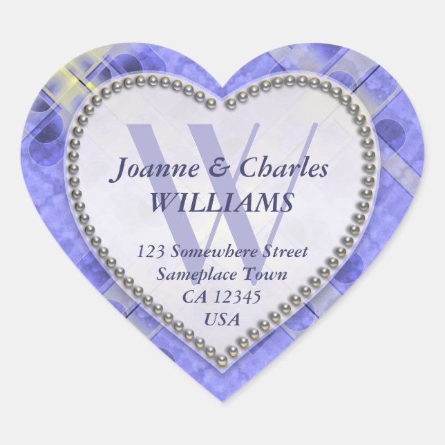 Lavender Lilac Sun Sparkle Mit Monogramm Stickers (Vorderseite)