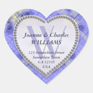 Lavender Lilac Sun Sparkle Mit Monogramm Stickers