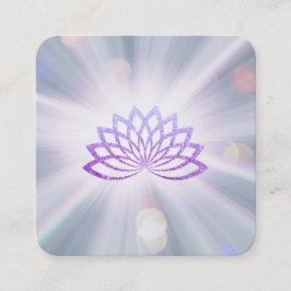 *~* Lavender Lotus Rays Reiki Energy Healing Quadratische Visitenkarte