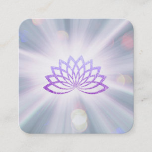 *~* Lavender Lotus Rays Reiki Energy Healing Quadratische Visitenkarte