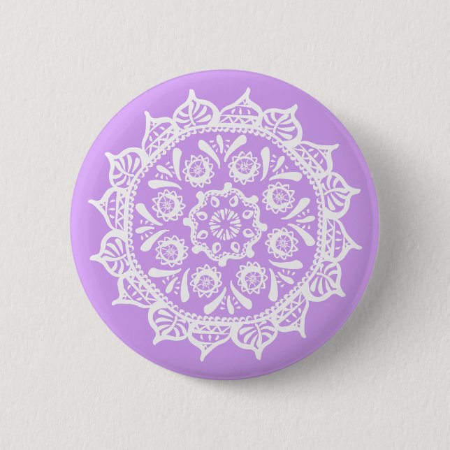 Lavender Mandala Button (Vorderseite)