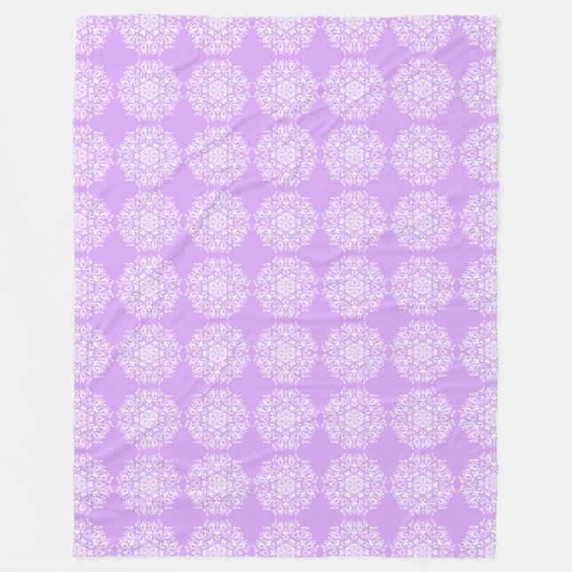 Lavender Mandala Fleecedecke (Vorderseite)