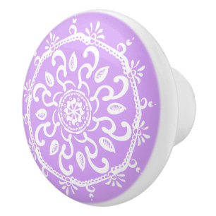Lavender Mandala Keramikknauf
