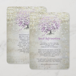Lavender Märchenleuchten und Stars Hochzeit Einladung