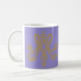 Lavender Marie Antoinette Monogram Coffee Tasse