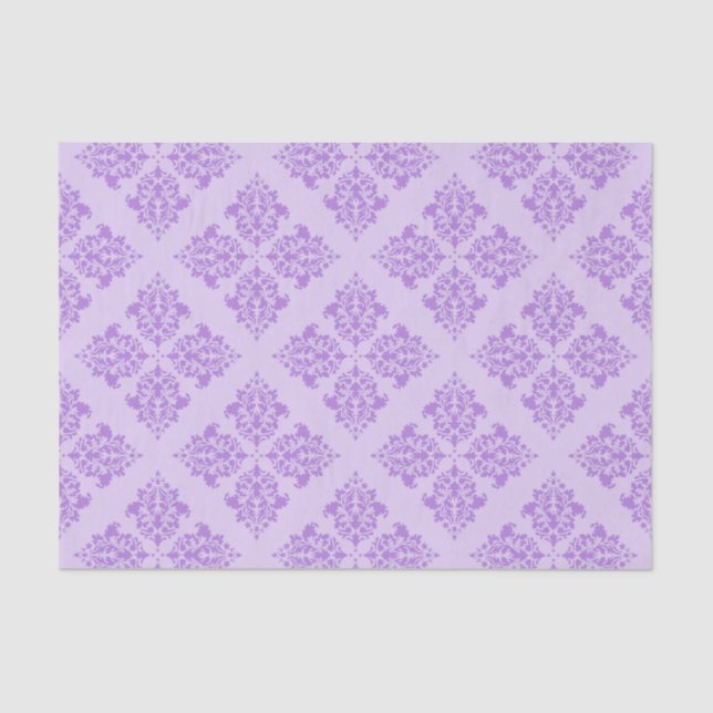 Lavender marokkanischer Damask Seidenpapier (Vorderseite)