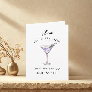 Lavender Martini wird meine Bridesmaid-Karte sein Einladung