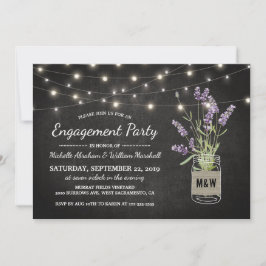 Lavender Mason Jar Lights Rustikale Engagement Par Einladung