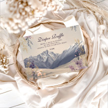 Lavender Meadow Peaks Baby Shower Diapper Raffle 