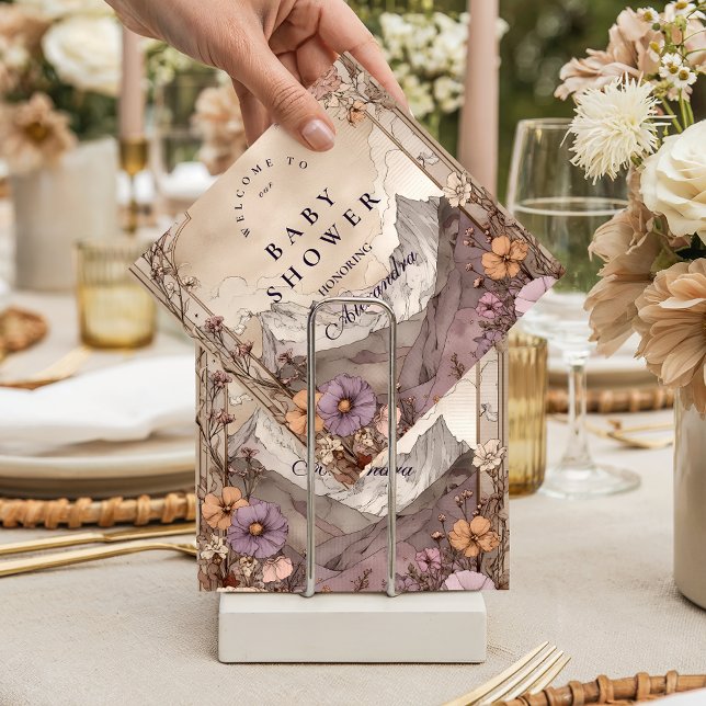 Lavender Meadow Peaks Baby Shower Serviette (Von Creator hochgeladen)