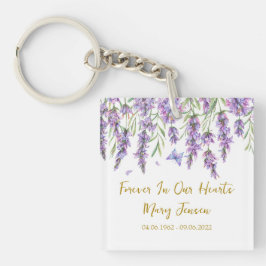 Lavender Memorial Funeral Photo Keychain Schlüsselanhänger
