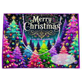 Lavender Merry Christmas Große Geschenktüte