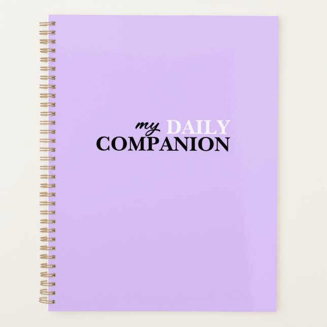 Lavender Minimalistic Daily Planner Planer (Vorderseite)