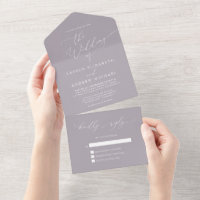 Lavender Minimalistisch Hochzeit alles in einer Ei