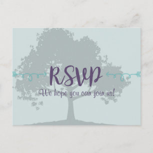 Lavender Mint Wedding RSVP Postcard Einladungspostkarte