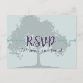 Lavender Mint Wedding RSVP Postcard Einladungspostkarte