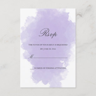 Lavender Mist   Antwortkarte RSVP Karte