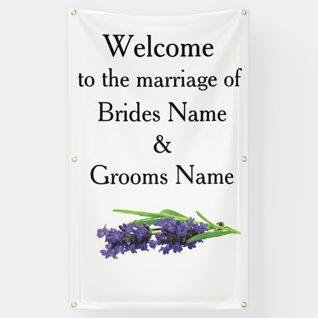 Lavender Modern Simple Elegant Wedding Ideas Banner (Vertikal)