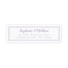Lavender Modern Wedding RSVP Return Address