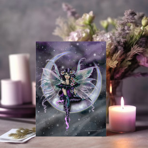 Lavender Mond Fee Fantasie Kunst von Molly Harriso Postkarte
