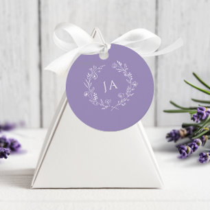 Lavender Monogram Wedding Geschenkanhänger