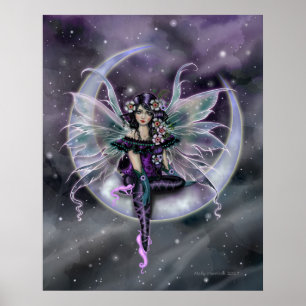 Lavender Moon Faige auf Crescent Moon Fantasy Art Poster