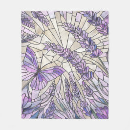 Lavender Morning Bliss - Mosaikkunst Fleecedecke