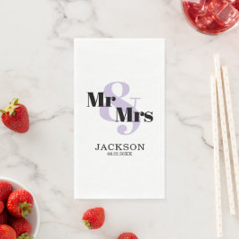 Lavender Mr. & Mrs. Wedding Serviette