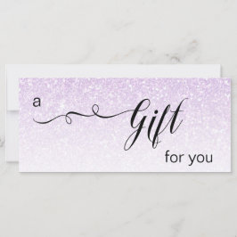 *~* Lavender Ombre Glitzer Trendy Pastel Gift Card