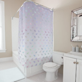 Lavender Ombre Rainbow Dragonfis Duschvorhang