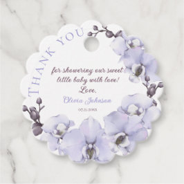 Lavender Orchid Baby Shower Favor Tags Geschenkanhänger