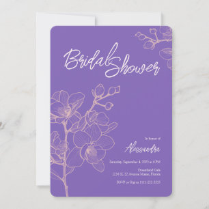 Lavender Orchid Moments Hochzeitsstift Brautpart Einladung