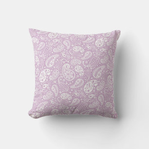 Lavender Paisley Throw Kissen