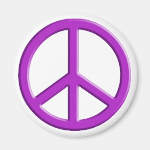 Lavender Peace Sign Magnet