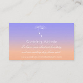 Lavender Peach Blue Ombre Wedding Website Begleitkarte