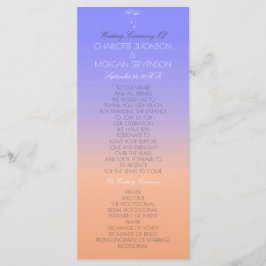 Lavender Peach Pastel Ombre Wedding Program Programm