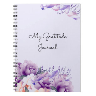 Lavender Peonies Gratitude Journal Notizblock