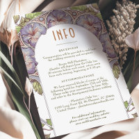 Lavender Petunia Wedding INFO Vintag Art Nouveau