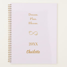 Lavender pink gold motivational quote 2026 planer