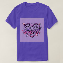 Lavender Pink Hearts Party T - Shirt