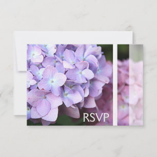 ©Lavender & Pink Hydrangeas Wedding RSVP Karte