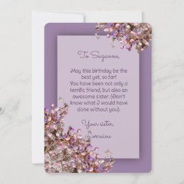 Lavender Pink Spring Lilacs Birthday Card Einladung