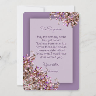 Lavender Pink Spring Lilacs Birthday Card Einladung