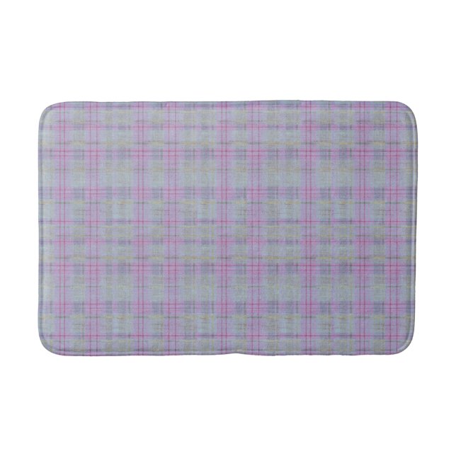 Lavender Plaid Harmony  Badematte (Vorderseite)