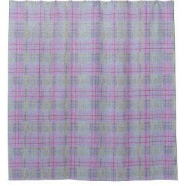 Lavender Plaid Harmony  Duschvorhang