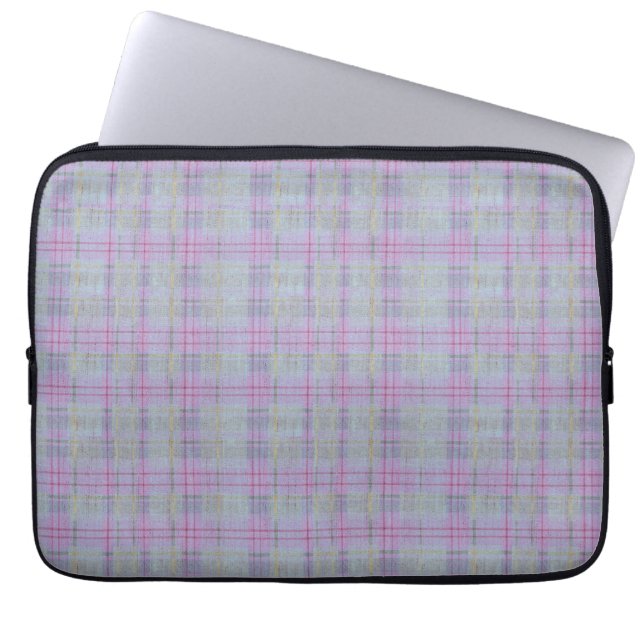 Lavender Plaid Harmony  Laptopschutzhülle (Vorderseite)