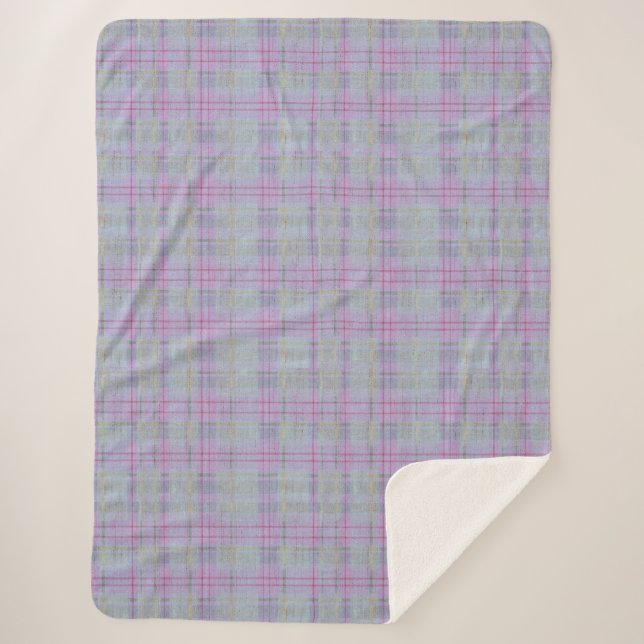 Lavender Plaid Harmony  Sherpadecke (Vorderseite)
